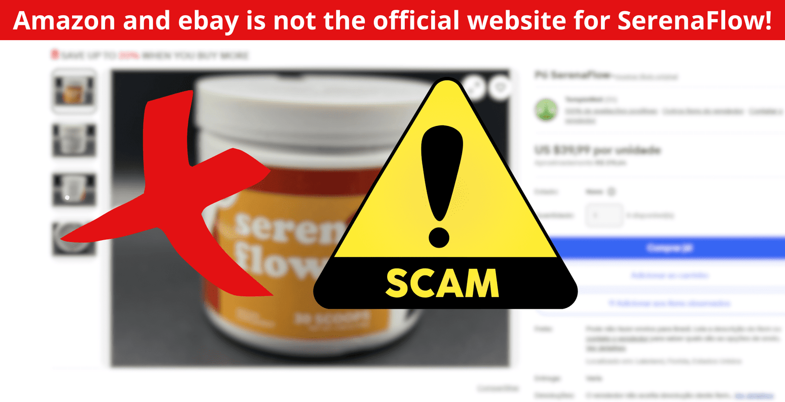 Amazon is not the official website for SerenaFlow!